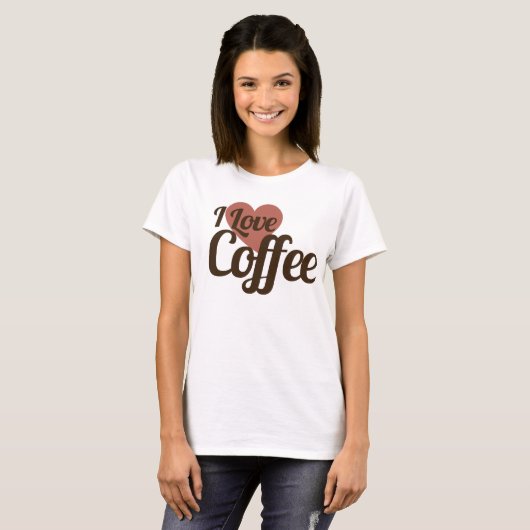 I Liebe Kaffee T-Shirt (Vorne ganz)