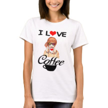 i Liebe Kaffee T - Shirt Design