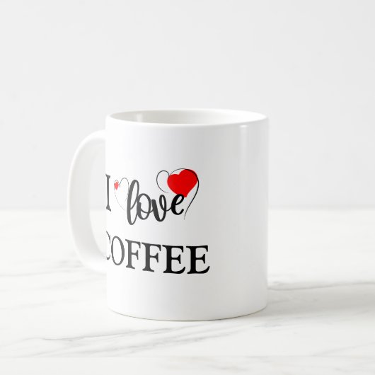 I Liebe Kaffee Tasse (Vorderseite Links)