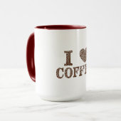 I Liebe Kaffee Tasse (Vorderseite Links)