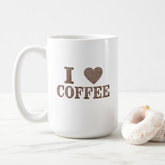 I Liebe Kaffee Tasse (Mit Donut)