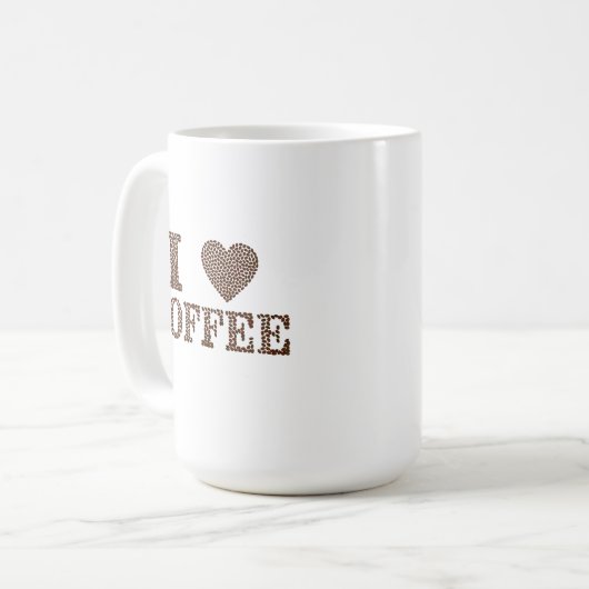 I Liebe Kaffee Tasse (Vorderseite Links)