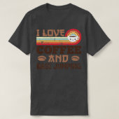I Liebe Kaffee und Base Springen Retro Sunset Gesc T-Shirt (Design vorne)