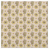 I Liebe Kaffee und gelbe Blumen Stoff (Muster)