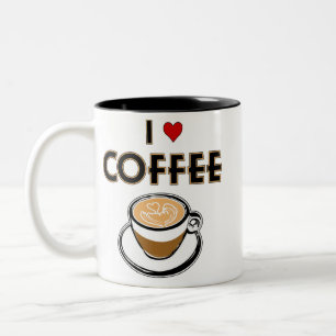 I Liebe Kaffee Zweifarbige Tasse