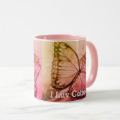 I Liebe Kaffeebutterfly Tasse (VorderseiteRechts)