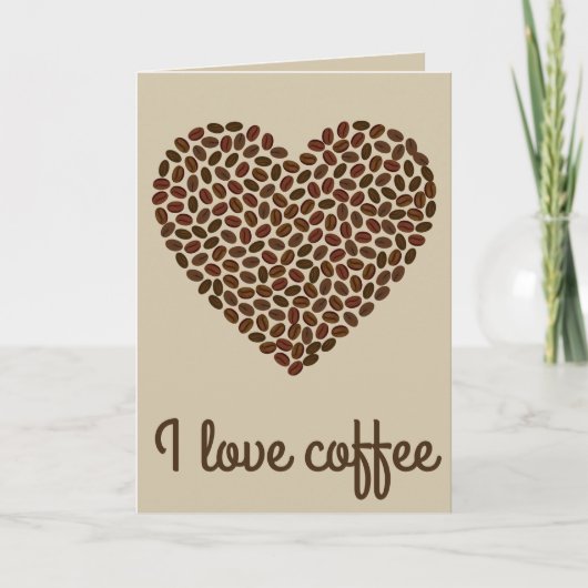 I Liebe Kaffeekarte Karte (Vorderseite)