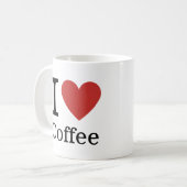 I ❤️ Liebe Kaffeemaschine Tasse (weiß) (Vorderseite Links)