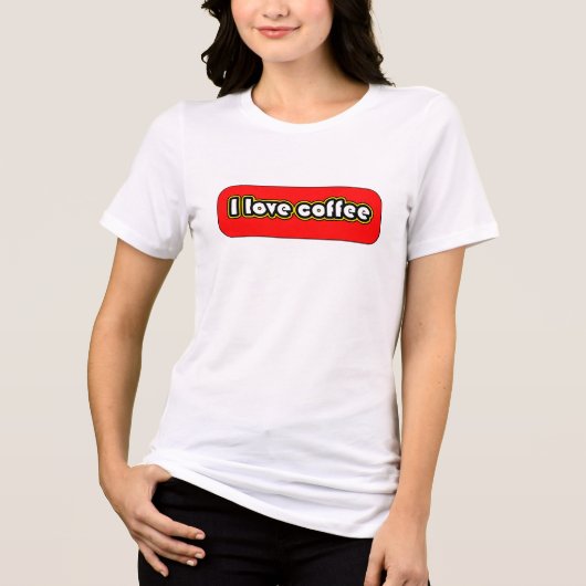 I Liebe Kaffeemocha Tri-Blend Shirt (Vorderseite)