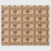 I Liebe Kaffeepapier Geschenkpapier (Flach)