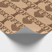 I Liebe Kaffeepapier Geschenkpapier (Ecke)