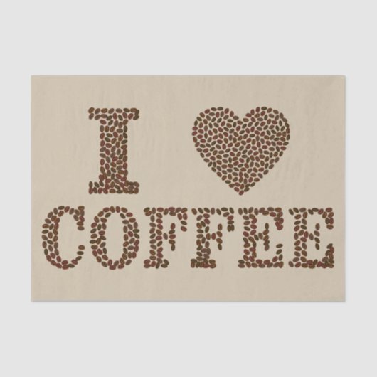 I Liebe Kaffeepapiere Seidenpapier (Vorderseite)