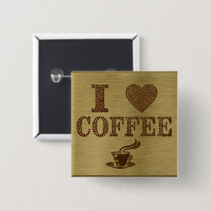 I Liebe Kaffeetasten Button