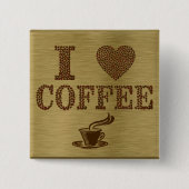 I Liebe Kaffeetasten Button (Vorderseite)