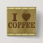 I Liebe Kaffeetasten Button (Vorderseite)