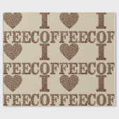 I Liebe Kaffeeverpackungspapier Geschenkpapier (Flach)