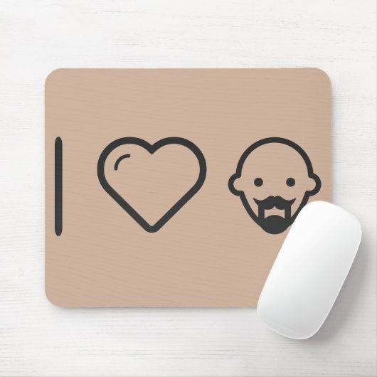 I Liebe-kahle Männer Mousepad (Mit Mouse)