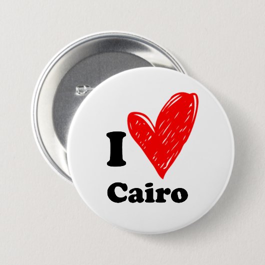 I Liebe Kairo Button (Vorne & Hinten)
