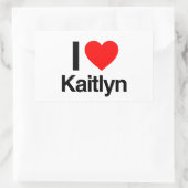 i Liebe kaitlyn Rechteckiger Aufkleber (Tasche)