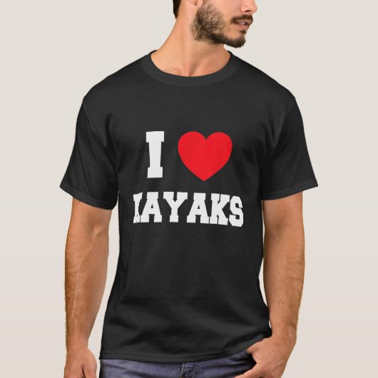 I Liebe Kajaks T - Shirt (Vorderseite)