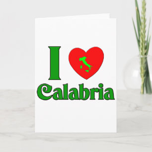 I Liebe Kalabrien Italien Feiertagskarte