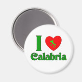 I Liebe Kalabrien Italien Magnet (Vorderseite/Rückseite)