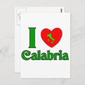 I Liebe Kalabrien Italien Postkarte (Vorne/Hinten)