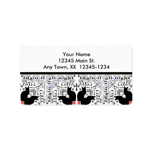 I Liebe Kaleidoskop Adressaufkleber (Vorne)