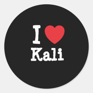 I Liebe Kali T - Shirt Runder Aufkleber