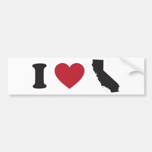 I Liebe Kalifornien Autoaufkleber