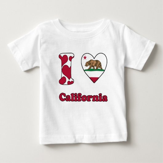 I Liebe Kalifornien Baby T-shirt (Vorderseite)