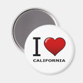 I LIEBE KALIFORNIEN MAGNET (Vorderseite/Rückseite)