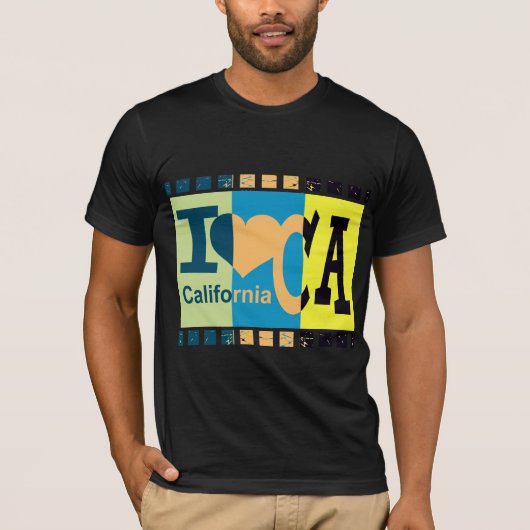 I Liebe Kalifornien - Pop Art. 2 T-Shirt (Vorderseite)