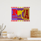 I Liebe Kalifornien - Pop Art Poster (Küche)
