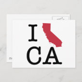 I Liebe Kalifornien Postkarte (Vorne/Hinten)