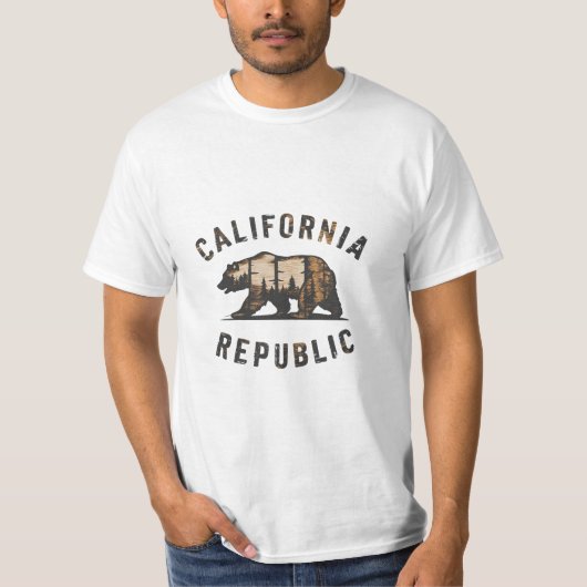 I Liebe Kalifornische Republik T-Shirt (Vorderseite)