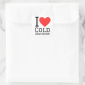 I Liebe Kältemaschine Quadratischer Aufkleber (Tasche)