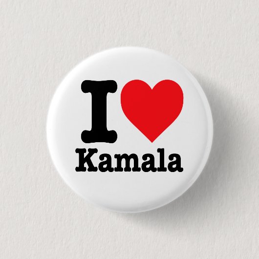 "I Liebe Kamala" Button (Vorderseite)