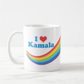 I Liebe Kamala Harris Niedlich Rainbow Kaffeetasse (Links)