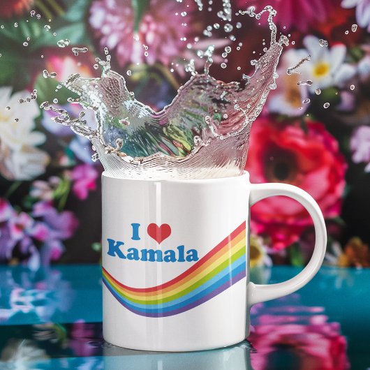 I Liebe Kamala Harris Niedlich Rainbow Kaffeetasse