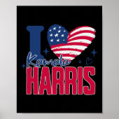 I Liebe Kamala Harris Poster (Vorne)