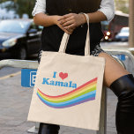 I Liebe Kamala Harris Rainbow Tragetasche<br><div class="desc">Eine wunderschöne Kamala Harris Regenbogentasche für einen demokratischen Feministen,  der starke Frauen und weibliche Vorbilder in der Politik Lieben. Ich Liebe Kamala.</div>