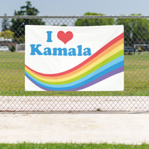 I Liebe Kamala Niedlich Election Rainbow Banner