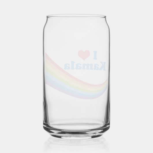 I Liebe Kamala Niedlich Election Rainbow Dosenglas (Rückseite)