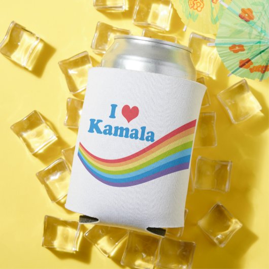 I Liebe Kamala Niedlich Election Rainbow Dosenkühler (In Situ Sommer)