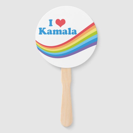 I Liebe Kamala Niedlich Election Rainbow Fächer (Vorderseite)