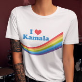 I Liebe Kamala Niedlich Election Rainbow T-Shirt