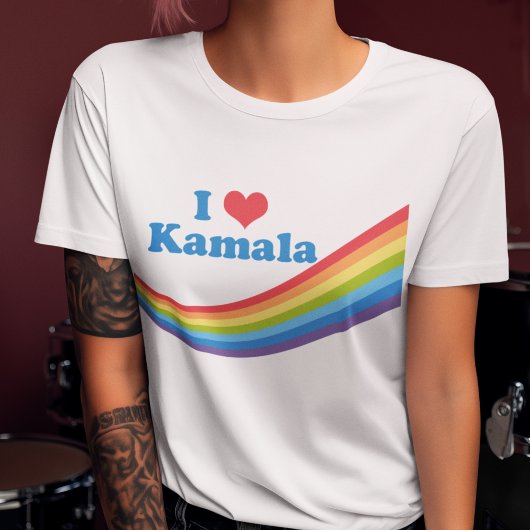 I Liebe Kamala Niedlich Election Rainbow T-Shirt