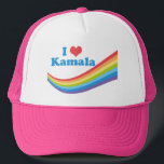 I Liebe Kamala Niedlich Election Rainbow Truckerkappe<br><div class="desc">Ein wunderschöner Kamala Harris Regenbogenhut für die Wahlen 2024,  die ich Liebe Kamala auslese. Niedliche und farbenfrohe Unterstützung für unseren Vizepräsidenten.</div>