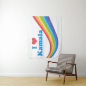 I Liebe Kamala Niedlich Election Rainbow Wandteppich (Beispiel)